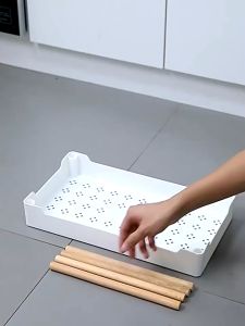 BOSSLU 3Tingkat Rak Dapur Susun Dengan Bentuk Square multi-layer Rak Susun Serbaguna Dengan Roda