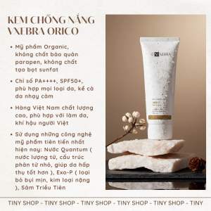 Kem chống nắng Vxebra Orico organic SPF50+ PA++++ 50g - Bảo vệ ra mạnh nam nữ dùng