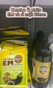 Bộ Chế Phẩm EM Plus Trichoderma 200g & Mật Đường 1L SFARM - Phân Uống Đa Năng Cao Cấp