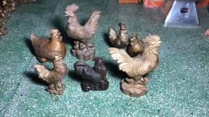 Tượng con Gà phong thủy bằng đồng