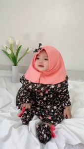 Gamis Bayi Perempuan 0 8 Bulan Syahira Set