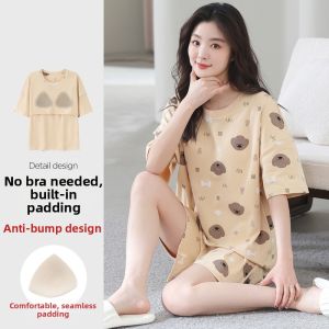 TUCANO | Cotton Short Sleeve Pajama Set with Padding