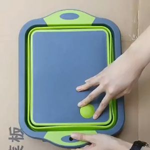 Multifunction 3 IN 1 Foldable Sink Cutting Board Kitchen Washing Fruit Chopping Board Colander Drain Basket