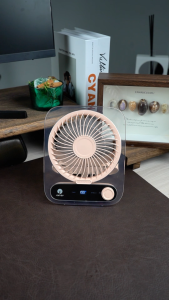 JAMAY High-speed mini portable fan with fragrance handheld wall-mounted desktop 180° air supply atmosphere light USB home office school fan F14D