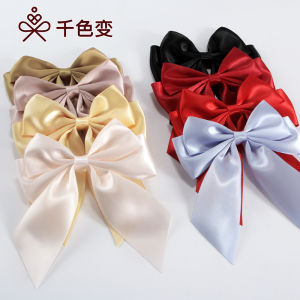 Ruy Băng Lụa Thắt Nút Bướm Trang Trí Hộp Quà Tặng Phụ Kiện DIY Ruy Băng Lụa Nửa Thành Phẩm Ruy Băng Đỏ Rượu Vang Phụ Kiện Tóc