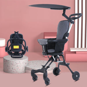 Ready Stock Lightweight Two-way Pushable Easy Folding Baby Carriage