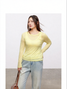 Soft Cool Lightweight Minimalist Two-Piece Vest Long Sleeve Top