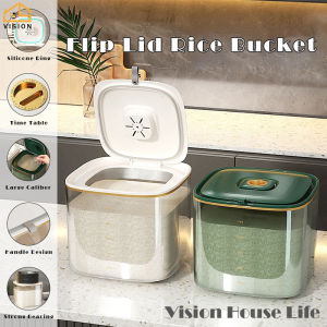 Vision กล่องพร้อมฝาปิดจัดเก็บข้าวสารกันความชื้นแบบใส 5/10กก - คุณสมบัติผู้ใช้จะสามารถกล่องเก็บสินค้ากล่องอาหารธัญพืชปิดผนึกป้องกันสองชั้นเครื่องจ่ายซีเรียลกล่องเก็บสินค้าอาหาร 5/10 กก