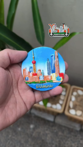 Fridge Tempelan Magnet Kulkas Souvenir Negara Cina China Tiongkok Shang Hai Shanghai 77