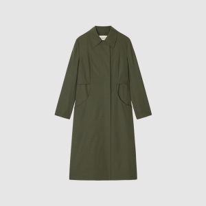 ICICLE | Fall Thin Wool & Silk Yarn Dyed Trench Coat