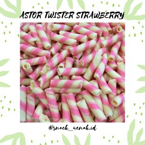 SNACK KILOAN ASTOR MINI TWISTER STRAWBERRY 250 GRAM | CEMILAN MURAH MAKASSAR