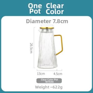 Heat-resistant Glass Summer-use Pitcher for Juice and Water Home Icy
