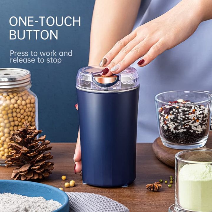 200W Electric Herb Grinder Compact Spice & Herb Grinder for Grains Coffee Beans