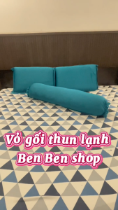 Combo 3 vỏ gối thun lạnh hàn quốc dày mịn mát gồm 2 vỏ gối nằm và 1 vỏ gối ôm khoá kéo hàng Việt Nam cao cấp - benbens