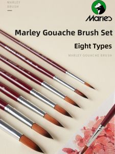 Mali Brand Art Supplies Acrylic Painting Brushes Watercolor Paint Brushes round Tip Watercolor Pen Student Drawing Childrens Coloring