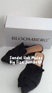 Leora Veddira - Sandal Hak Mules Big Size Jumbo & BS Heel Bludru