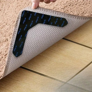 Miếng Dán Chống Trượt Thảm Tự Dính Cao Cấp 1-8 Miếng Đường May Cao Su Thân Thiện Với Môi Trường Cho Ga Trải Giường Ghế Sofa Đệm - Độ Bám Chắc Chắn