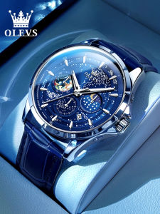 OLEVS | Skeletal Night Light Water Resistant Quartz Watch