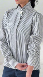 STUCA - Kemeja Wanita - Sienna Shirt (Ruffled High-neck Shirt)