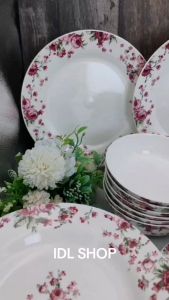 3 Pcs 9 Inch Porcelain Multi Purpose Bowl Set mangkuk Viral Mangkuk Keramik kaca Soup Bowl Rice Bowl Noodle Bowl
