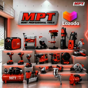 MPT MAG7508R Electric Grinder 220-240V/50~60Hz 750W 11000RPM M10 4" Disc - Rear Switch - Carbon Brush - Auxiliary Handle - Wrench - Wheel Guard