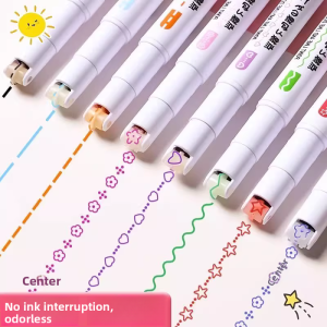 JIFANPAUL | Floral Pattern Outline Pen Multi-Color Markers for Children