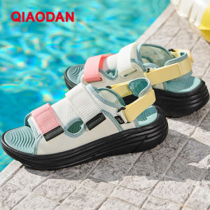 Qiaodan  WomenS Velcro Sandals Outdoor Hollow Breathable Beach Shoes  QXL102252427R