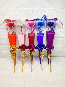 Hộp Hoa Nến Vàng Hoa Hồng Quà Tặng Ngày Lễ Tình Nhân Sinh Nhật Giáng Sinh Quà Tặng Ngày Nhà Giáo Hoa Nhựa Đồ Trang Trí