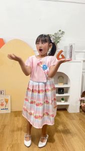 Baju Anak Perempuan Fashion - Dress Anak Wanita Bahan Kain Satin Usia 1-12 Tahun 4276