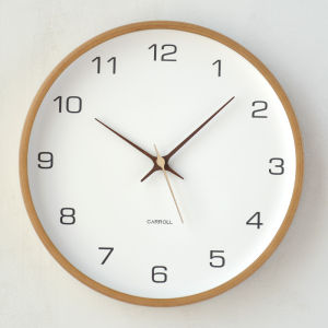 Silent Quartz Wall Clock Solid Wood