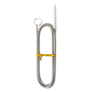 แปรงตู้เย็นท่อขนแปรงไนล่อนแปรงระบายน้ำแปรงสำหรับห้องครัวในบ้านท่อตัวทำความสะอาดท่อสแตนเลสยืดหยุ่นแบบนำกลับมาใช้ใหม่ได้