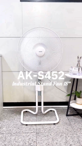 AIKO AK-S452 สีขาว พัดลมสไลด์ 18 นิ้ว ใบพัดพลาสติก ABS ***รับประกันมอเตอร์ 4 ปี