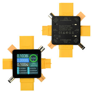 XT369P DC 4.5-80V 50A Digital Voltmeter Ammeter 4000W Model Aircraft Power Meter XT60/XT30/XT90 Plug Battery Capacity Detector