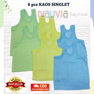Kaos dalaman bayi ukuran S isi 6pcs / singlet bayi /perlengkapan bayi murah