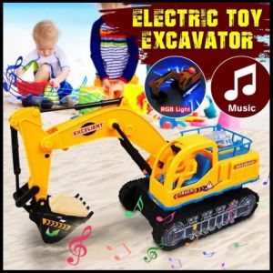 Big Size 3D Light Excavator Toys Construction Truck/Mainan Budak Lelaki Truck Besar Excavator Dengan 3D Lampu & Lagu