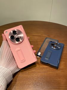 Premium Leather Stand Cover for OPPO Find N3 Foldable Screen Phone Case New Women High End Hinge Full Protection Find N3 Edition Ultra Thin Shell Film One Piece Anti-Fall Protective Cover Men