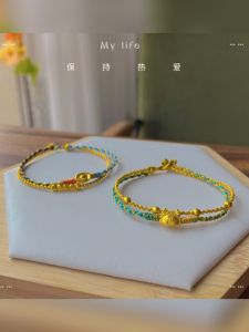 Colorful DIY Hand Cord Bracelet Material Kit Gold Matchable Fashion Jewelry Accessories Traditional Chinese Dragon Boat Festival Five-Strand Rope