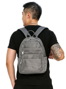 Balo Thường Ngày Cho Nam Có Nhiều Túi Chống Nước Đi Ngắn Ngày Phong Cách Đại Học Ba Lô Du Lịch Ba Lô Học Sinh Đeo Vai Đôi Khóa Kéo Mềm Mại