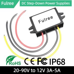 20-90v DC DC Converter Reducer 24v 36v 48v 60v 72v to 12v Step Down Buck 3A 12v dc Voltage Regulator for Golf Cart Car Device