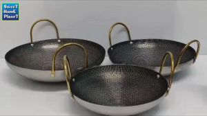 Honeycomb Stainless Steel Non Stick Stir Fry Curry Pot 1L 1.5L 2L Double Ears Small Cookware