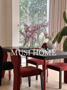 French Vintage Style Rectangular Solid Wood Dining Table Home Use Modern Simple Book Desk Dining Table Chair Combination