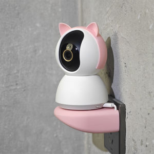 Smart Home Camera Bracket Base Mount for Xiaomi Household Monitoring Cloud Platform Version 2K Headwear Cat Ear Decoration
