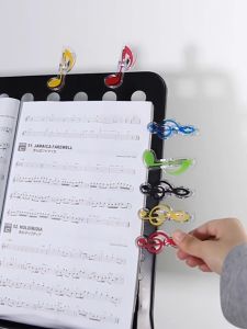 Musical Book Note Clip Plastic Piano Music Book Page Clip Treble Clef Clip Music Accessories