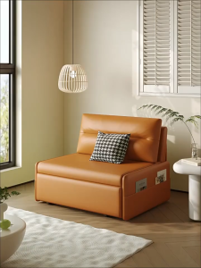 08/128/158*78*85CM Foldable Sofa Bed with Storage Cabinet Dual Purpose Small Unit Living Room Lazy Person Sofa Single/Double/Queen Size with Roller Sofa Bed Side Pocket Multi-functional Telescopic Bed 2 Free Throw Pillows