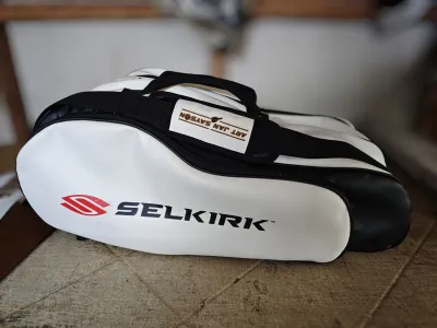 Selkirk Pickleball Bag Leather Silkirk White Durable and Stylish Sports Equipment Storage