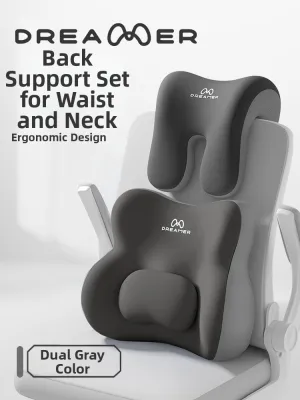 ZHIMENGREN | Ergonomic Lumbar Support with Headrest Office Chair Cushion
