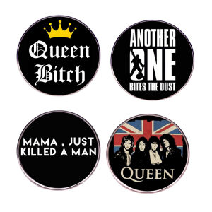 Pop Classic Queen Band Brooch Rock Band Pin Metal Badge Fan Collection Jewelry Gift Clothing Accessories Wholesale