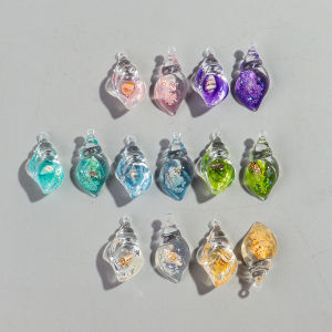 10pcs Transparent Luminous Acrylic Conch Charms Colorful Pendant for DIY Jewelry Making Necklace Earrings Keychain Accessories