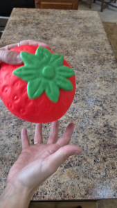 Strawberry Squishy Strawberry Squishy Sensory Fidget Giant Jumbo Big Slow Rising Stress Ball Squeeze Toy Fruit Realistic for Relief Adults Kids Gifts Party Favor (1pcs)