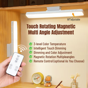 USB Chargeable Desk Lamp Hanging Magnetic LED Table Lamp Stepless Dimming Night Light Closet Wardrobe Lamp Vanity Mirror Headlights